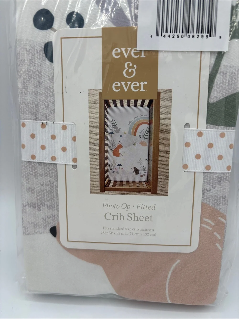 Ever & Ever Floral Woodland Animals 100% Cotton Crib Sheet